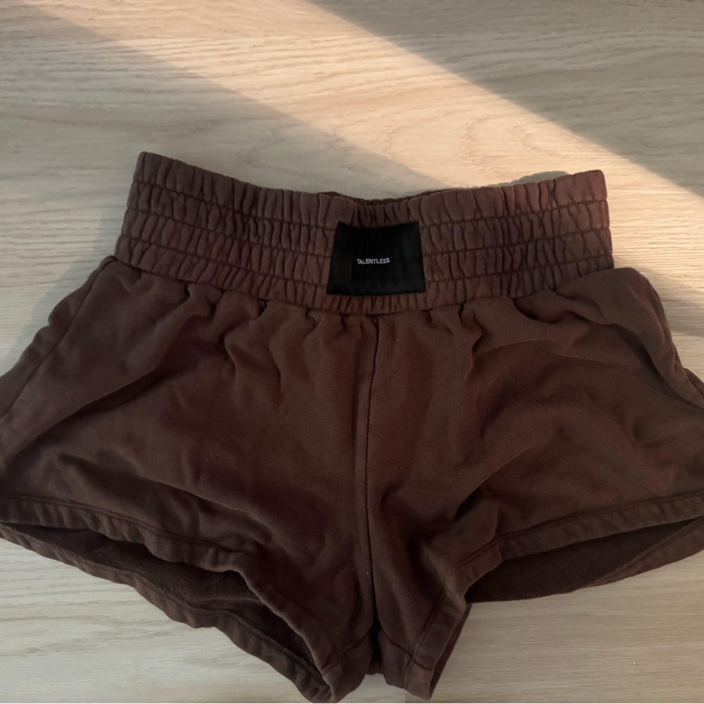 TALENTLESS Chocolate Brown Athletic Shorts